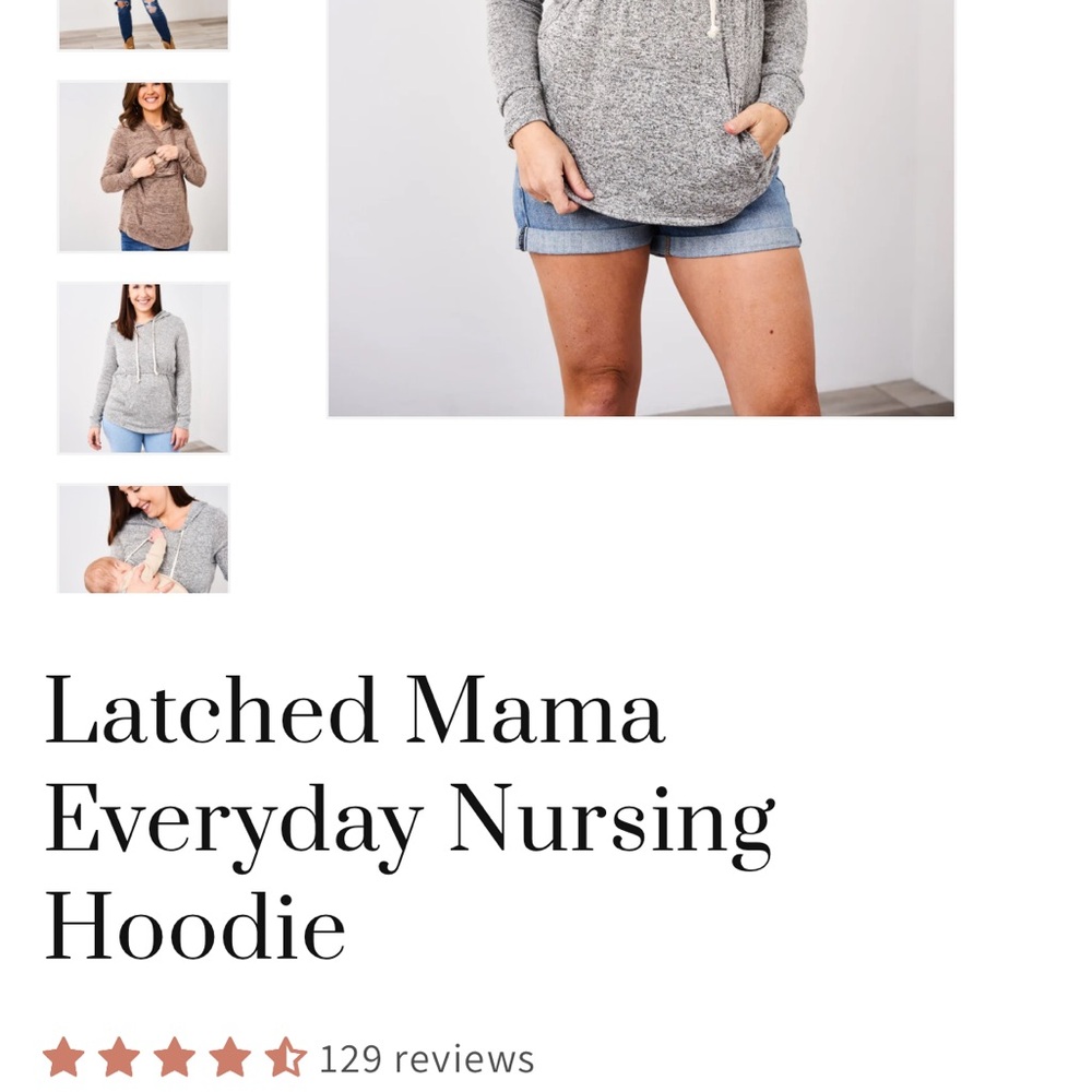 Latched Mama Cozy Everyday Nursing Hoodie Medium